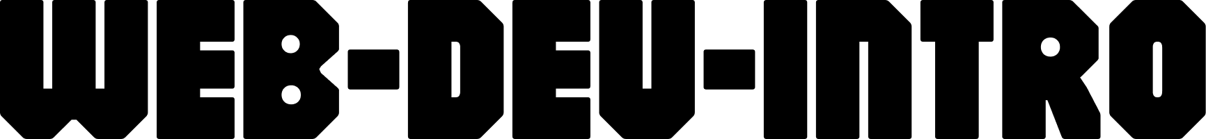 Web development intro